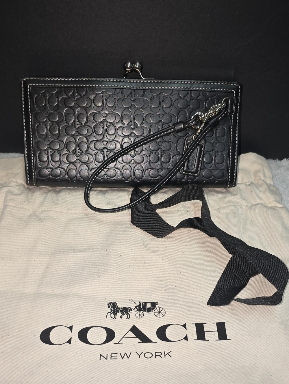 Coach Signature Embossed Clutch/Wristlet